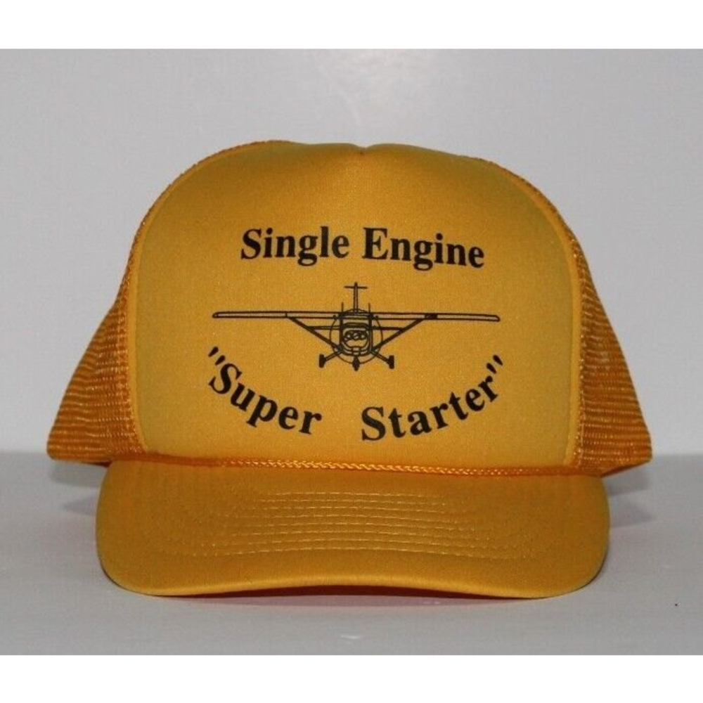 Rare Single Engine Super Starter Vintage Truckers Hat VTG Adjustable